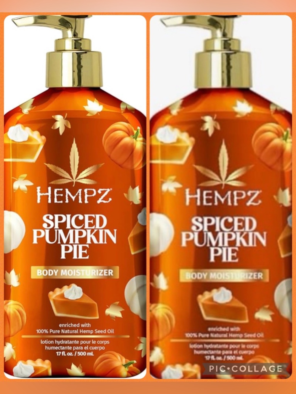 Hempz Spiced Pumpkin Pie Moisturizer full size 17oz NEW 2025 X 2 factory sealed